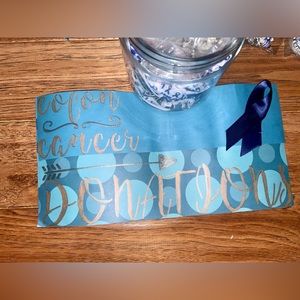 Colon cancer awareness items to sell to fundraise money for donation, many items